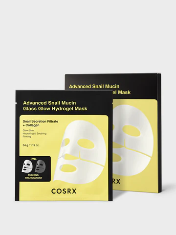 Advanced Snail Mucin Glass Glow Hydrogel Mask_3ea